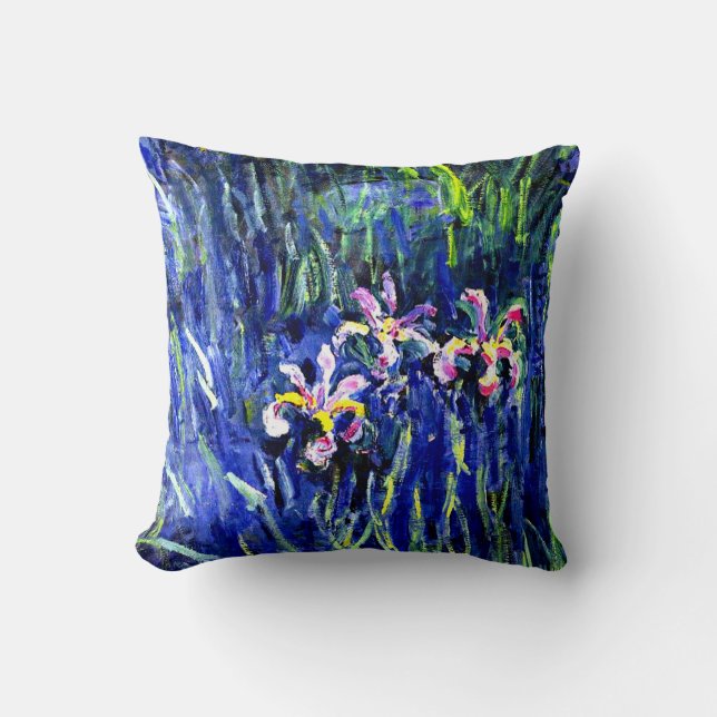 Monet - Irises, famous painting, Cushion (Front)
