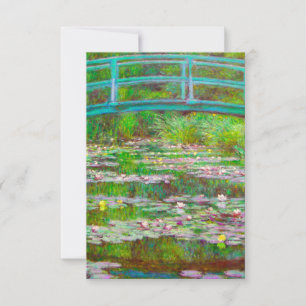 Monet Japanese Bridge and Water Lilies Invitation