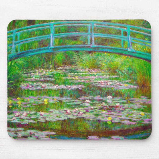Monet Japanese Bridge and Water Lilies Mouse Pad (Front)