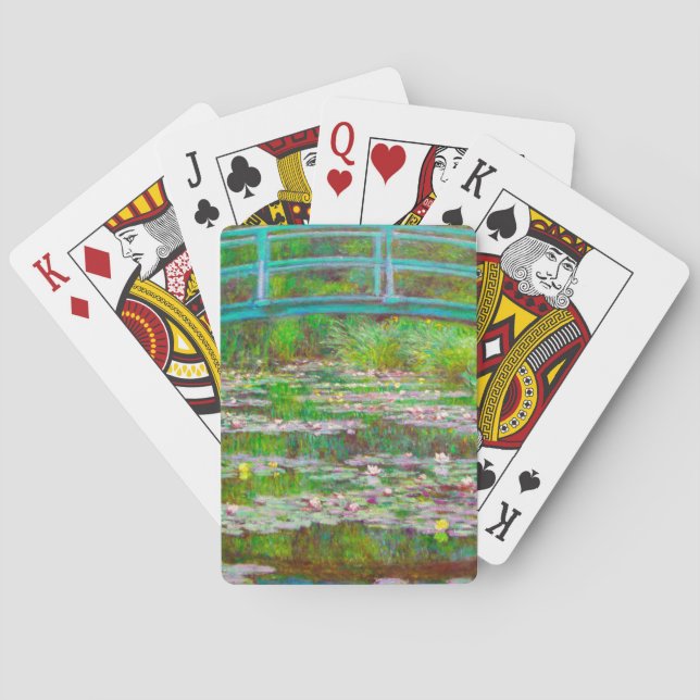 Monet Japanese Bridge and Water Lilies Playing Cards (Back)