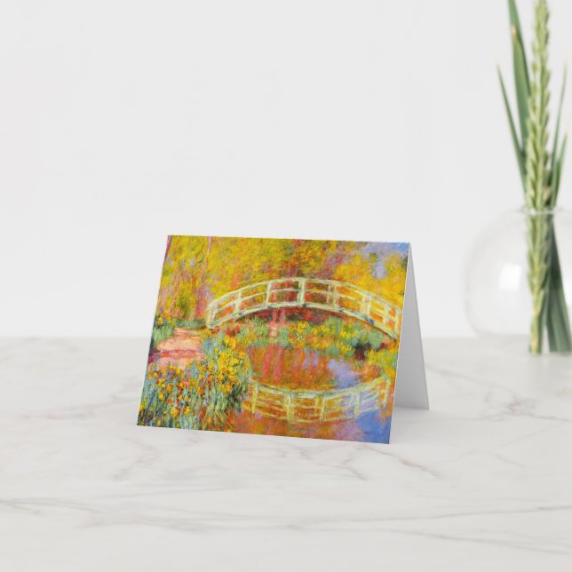 Monet Japanese Bridge Note Card (Front)