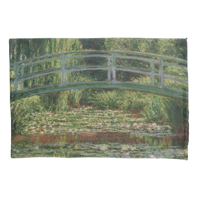 Monet Japanese Footbridge and the Water Lily Pool Pillowcase (Front)
