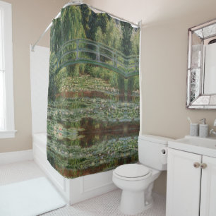 Monet Japanese Footbridge and the Water Lily Pool Shower Curtain