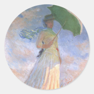 Monet Lady with Umbrella Stickers