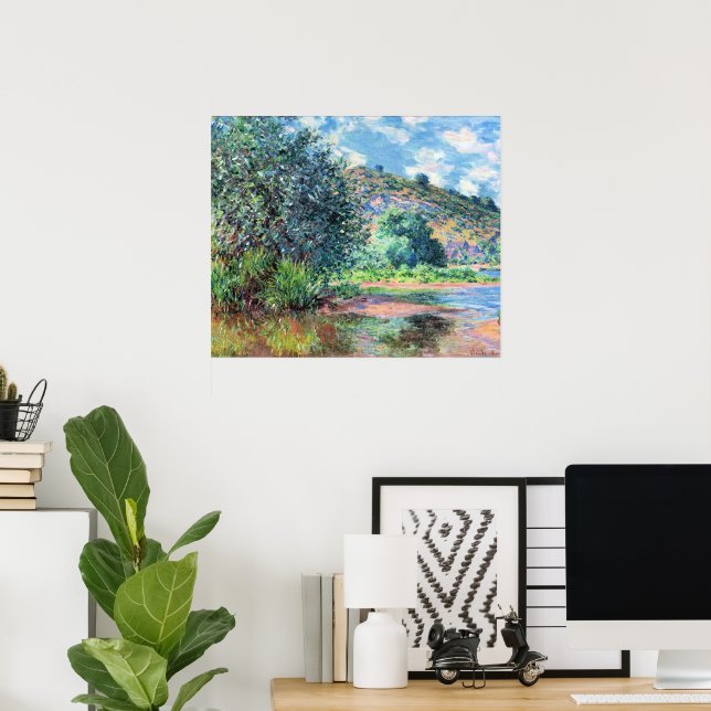 Monet - Landscape at Port-Villez, Poster (Home Office)