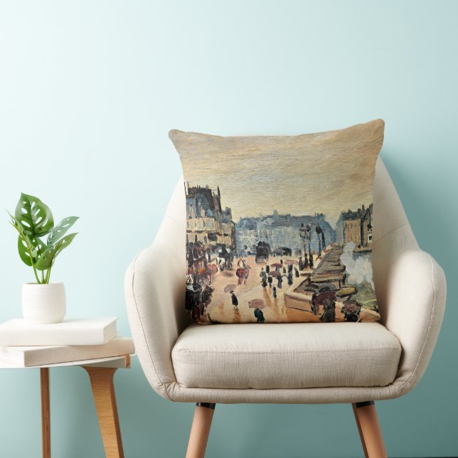 Monet - Le Pont Neuf, Impressionist painting Cushion (Chair)