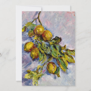 Monet - Lemons on a Branch, fine art Card