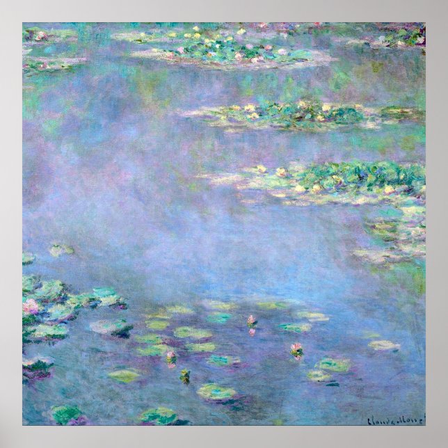 Monet Les Nympheas Water Lilies Fine Art Poster (Front)