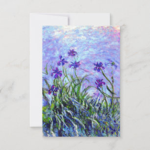 Monet Lilac Irises Card