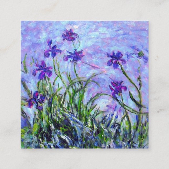 Monet Lilac Irises Enclosure Card (Front)