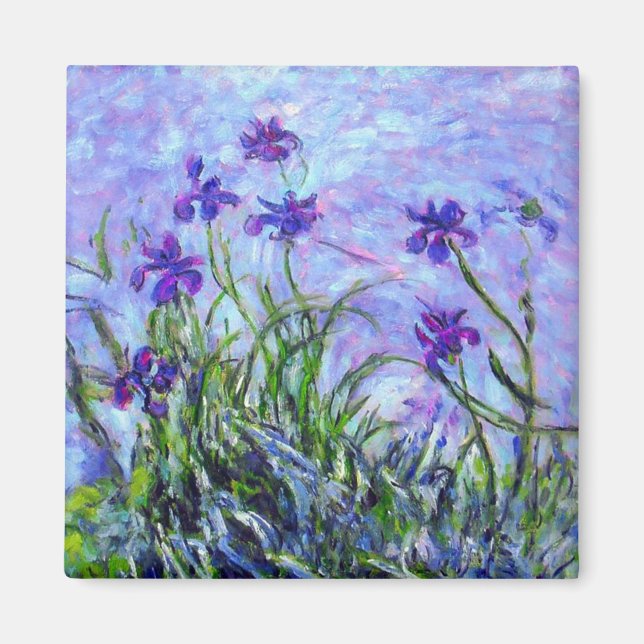 Monet Lilac Irises Magnet (Front)