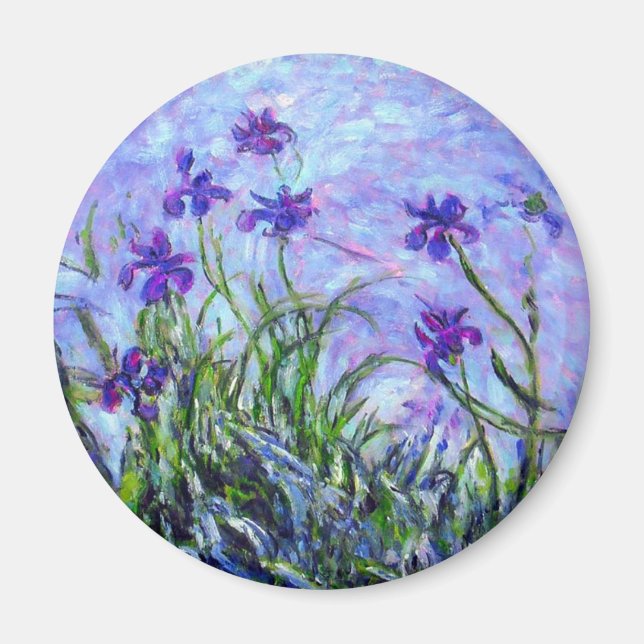 Monet Lilac Irises Magnet (Front)