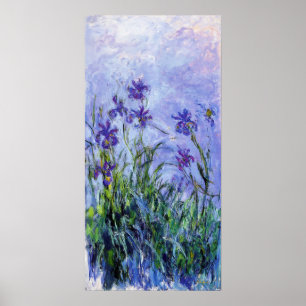 Monet Lilac Irises Poster
