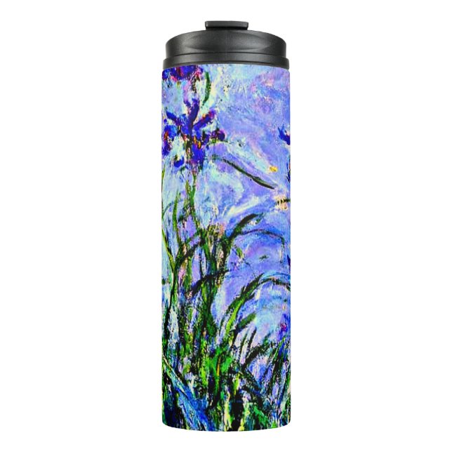 Monet - Lilac Irises Thermal Tumbler (Front)
