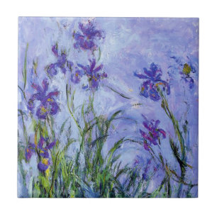 Monet Lilac Irises Tile