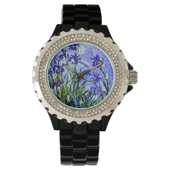 Monet - Lilac Irises Watch (Front)