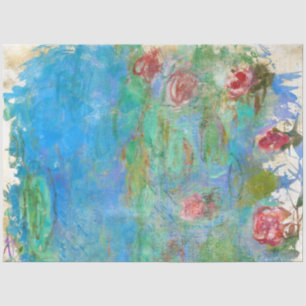 ** Monet Lily Pond Floral AR23 Vintage Decoupage Tissue Paper