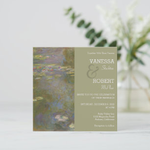 Monet Lily Pond Wedding Invitation