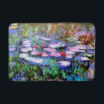 Monet - Los Nenufares (waterlilies),  Bath Mat<br><div class="desc">Los Nenufares,  famous fine art painting by French Impressionist artist Claude Monet</div>