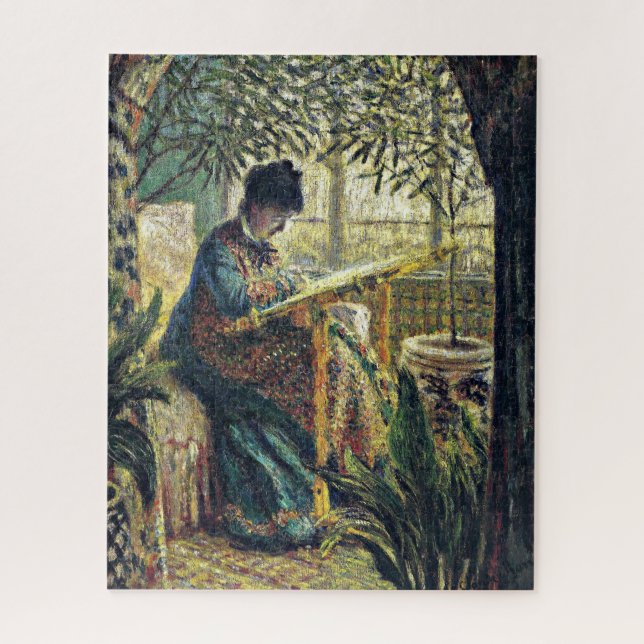 Monet - Madame Monet Embroidering Jigsaw Puzzle (Vertical)