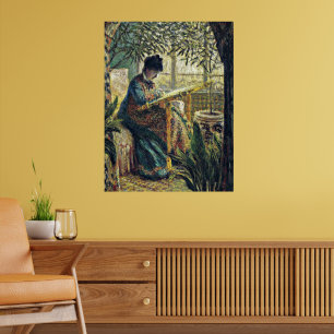 Monet - Madame Monet Embroidering Poster
