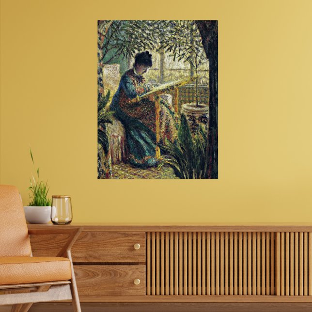 Monet - Madame Monet Embroidering Poster (Living Room 2)