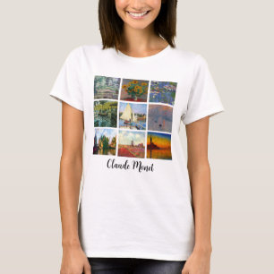 Monet Masterpiece Collage Personalised Art Print T-Shirt