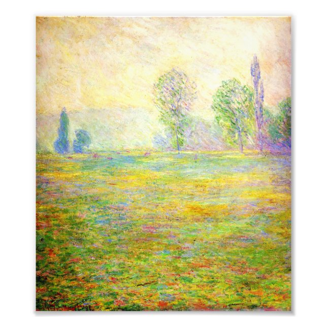 Monet Meadows at Giverny Photo Print (Front)