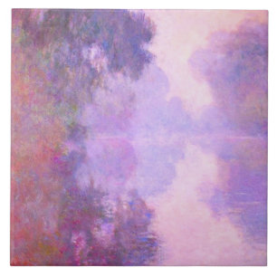Monet - Misty Morning on the Seine Ceramic Tile