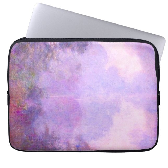 Monet - Misty Morning on the Seine Laptop Sleeve (Front)