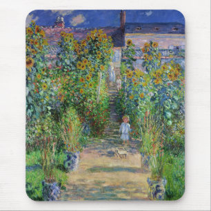 Monet , “ Monet's garden at Vétheuil ” Mouse Pad