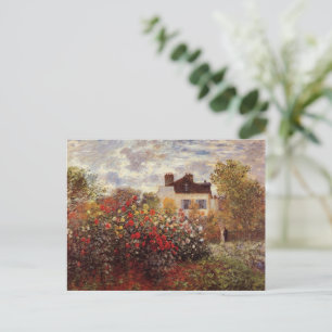 Monet - Monet's Garden in Argenteuil Sun Postcard