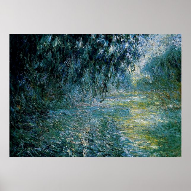 Monet - Morning on the Seine in the Rain Poster (Front)