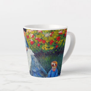 Monet Mother and Child in Garden Latte Mug