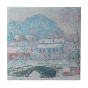 Monet - Norway, Sandviken Village in the Snow Ceramic Tile