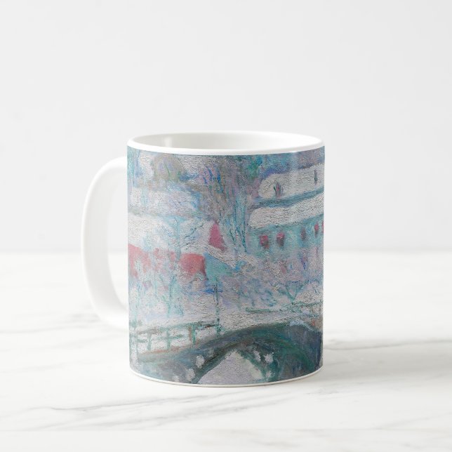 Monet - Norway, Sandviken Village in the Snow Coffee Mug (Front Left)