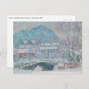 Monet - Norway, Sandviken Village in the Snow Postcard
