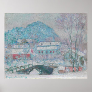 Monet - Norway, Sandviken Village in the Snow Poster