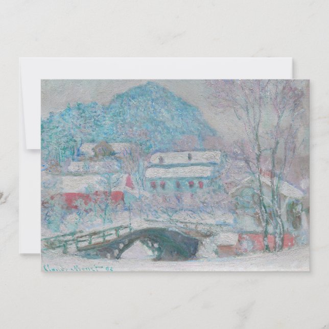 Monet - Norway, Sandviken Village in the Snow Thank You Card (Front)