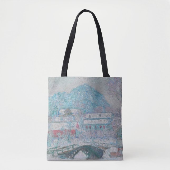 Monet - Norway, Sandviken Village in the Snow Tote Bag (Front)