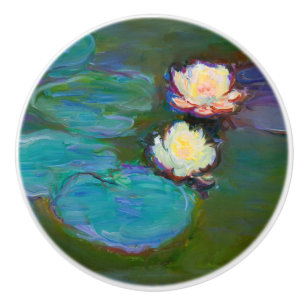 Monet Nympheas (1897-1898) Fine Art Ceramic Knob