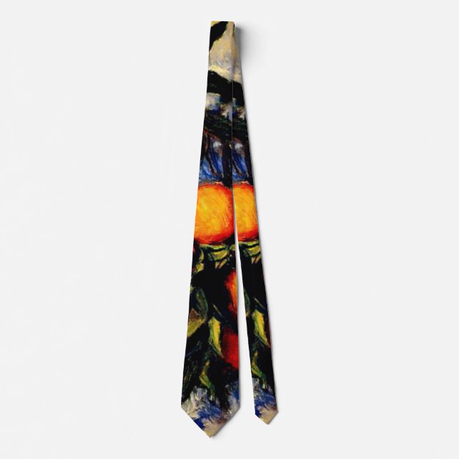 Monet - Orange Branch Bearing Fruit Tie (Front)