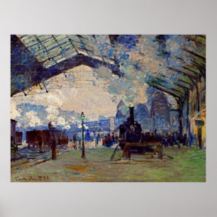 Monet Painting:  Arrival of Normandy Train 1887 Poster
