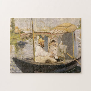 Monet Painting in His Studio Boat   Édouard Manet Jigsaw Puzzle