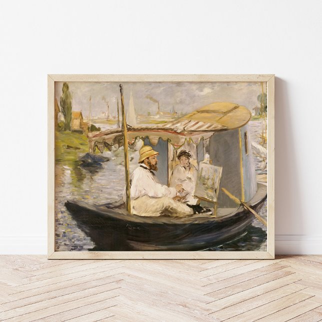 Monet Painting in His Studio Boat | Édouard Manet Poster (Creator Uploaded)