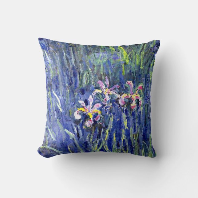 Monet Painting - Irises 2 Cushion (Front)