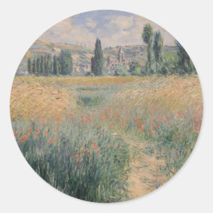 Monet Path on the Island of Saint Martin, Vétheuil Classic Round Sticker
