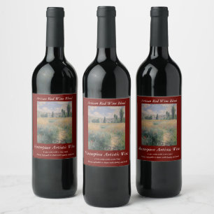 Monet Path on the Island of Saint Martin, Vétheuil Wine Label