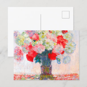 Monet Peonies Announcement Postcard