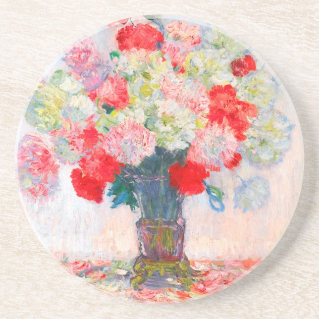 Monet Peonies Coaster (Front)